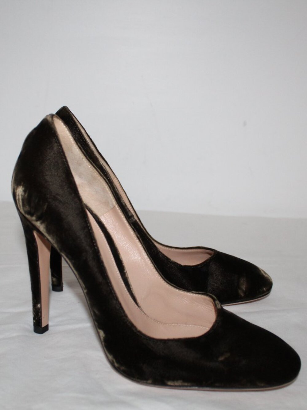 Gianvito Rossi Brown Velvet Pumps Heels Leather 38
